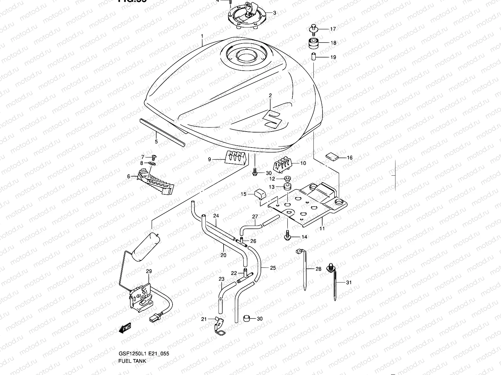 55 - FUEL TANK (GSF1250L1 E24)