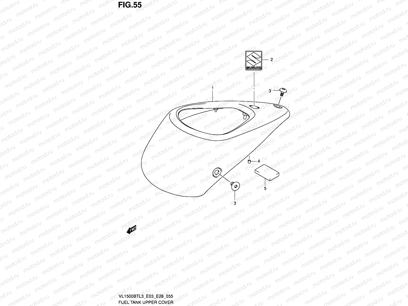 55 - FUEL TANK UPPER COVER