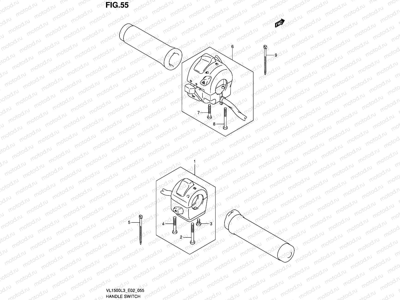 55 - HANDLE SWITCH (VL1500L3 E19)