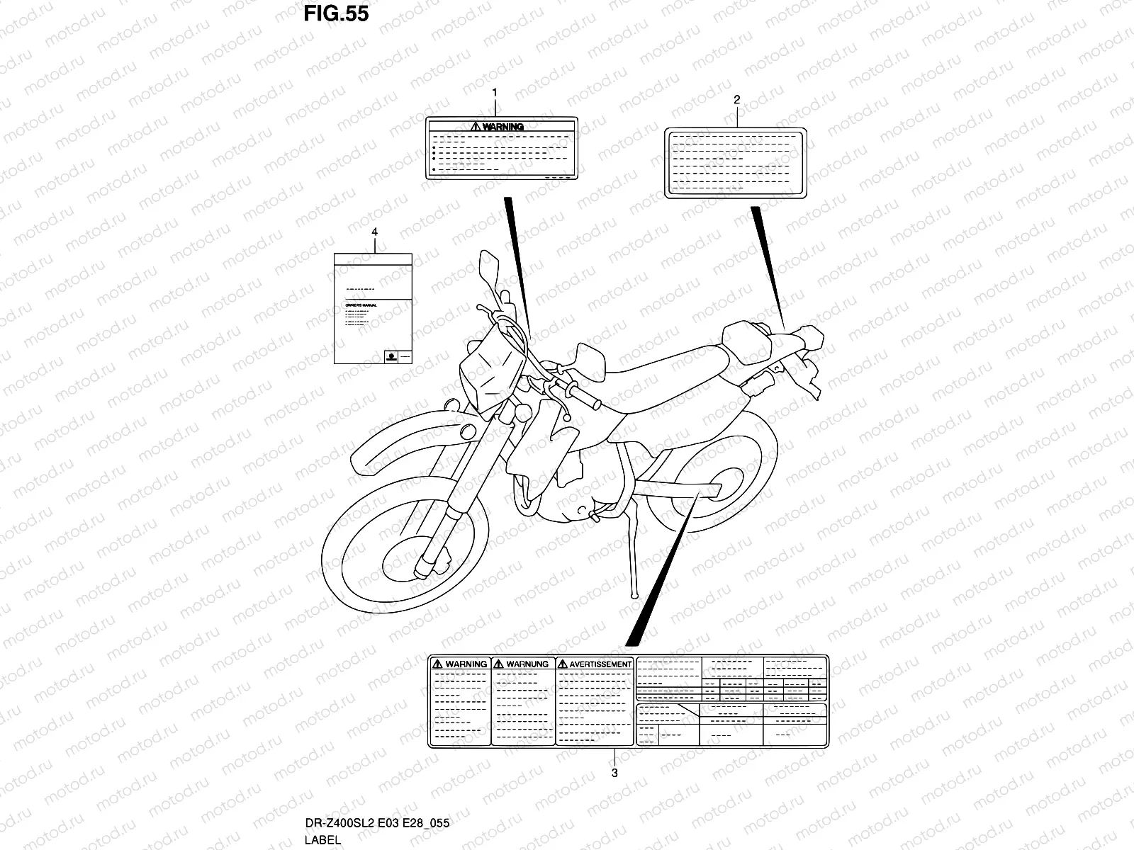 55 - LABEL (DR-Z400SL2 E03)