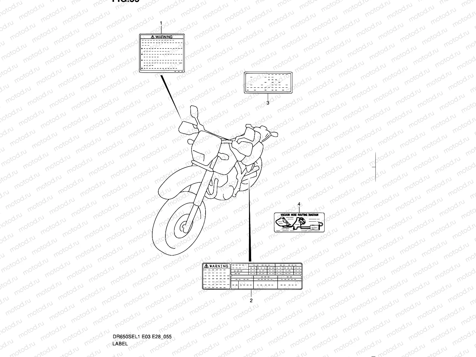 55 - LABEL (DR650SEL1 E33)