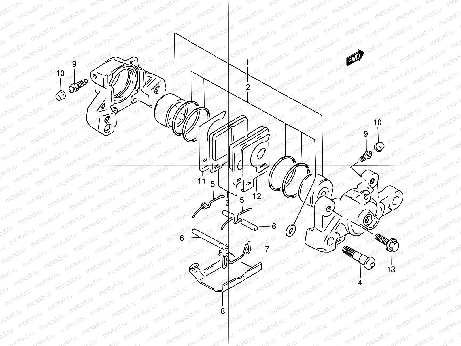 55 - REAR CALIPER