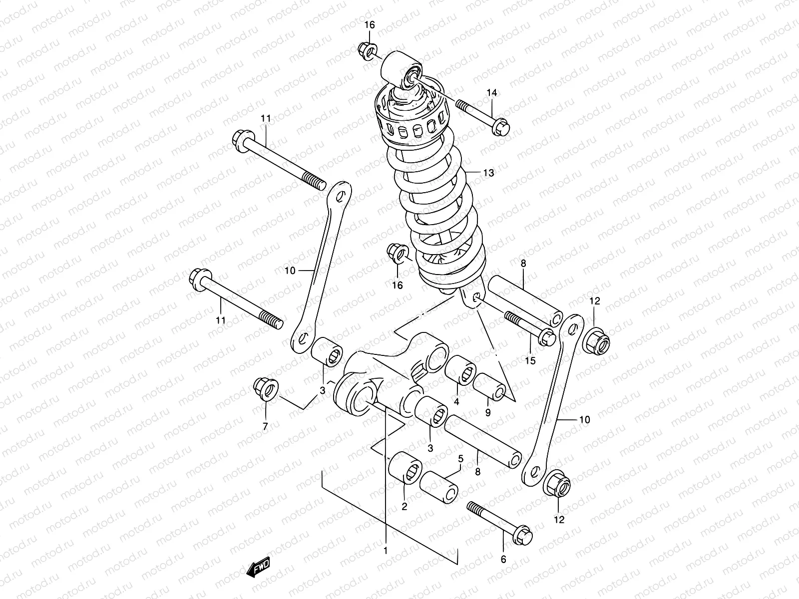 55 - REAR CUSHION LEVER