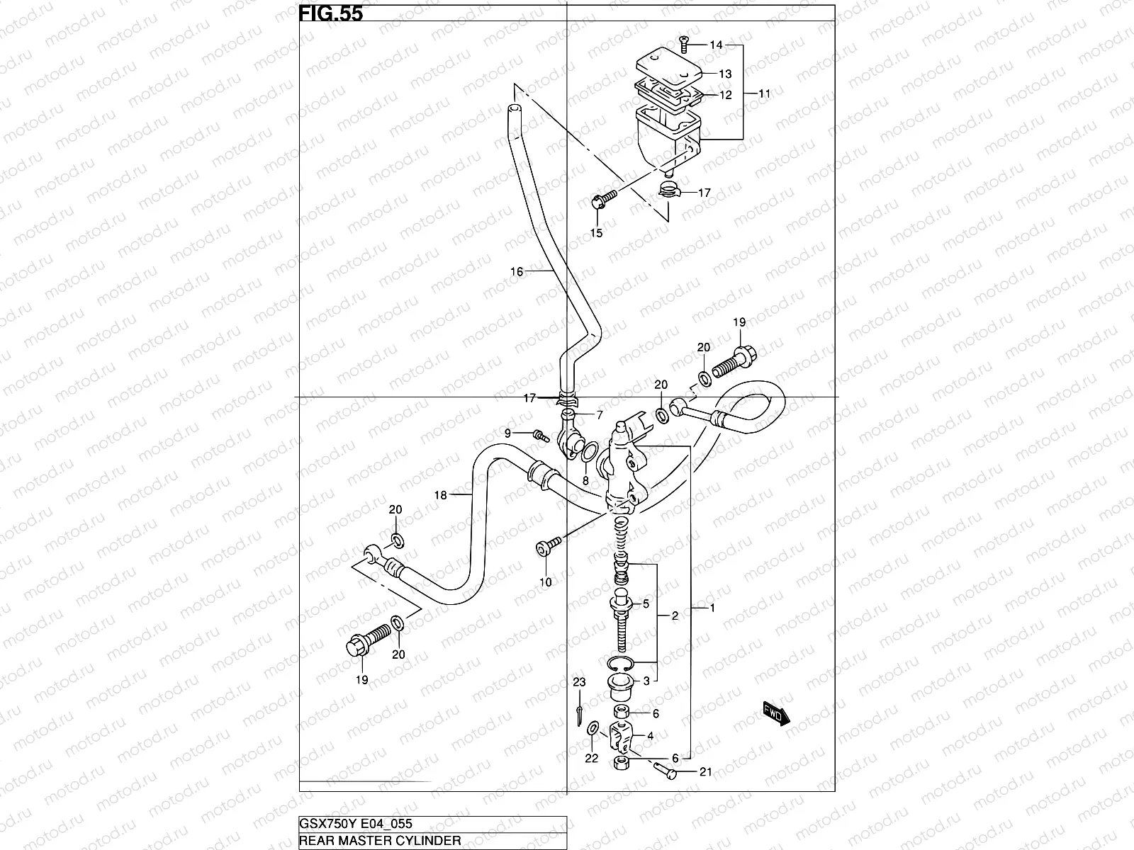 55 - REAR MASTER CYLINDER