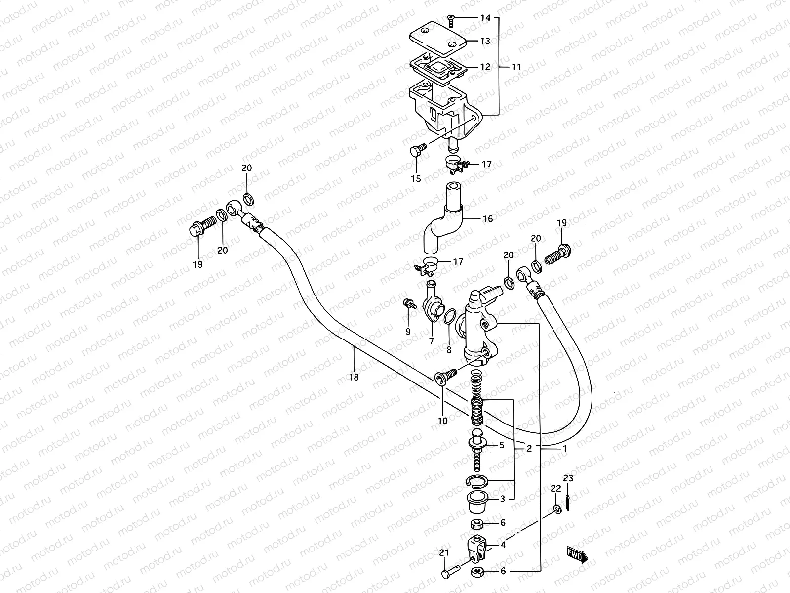 55 - REAR MASTER CYLINDER