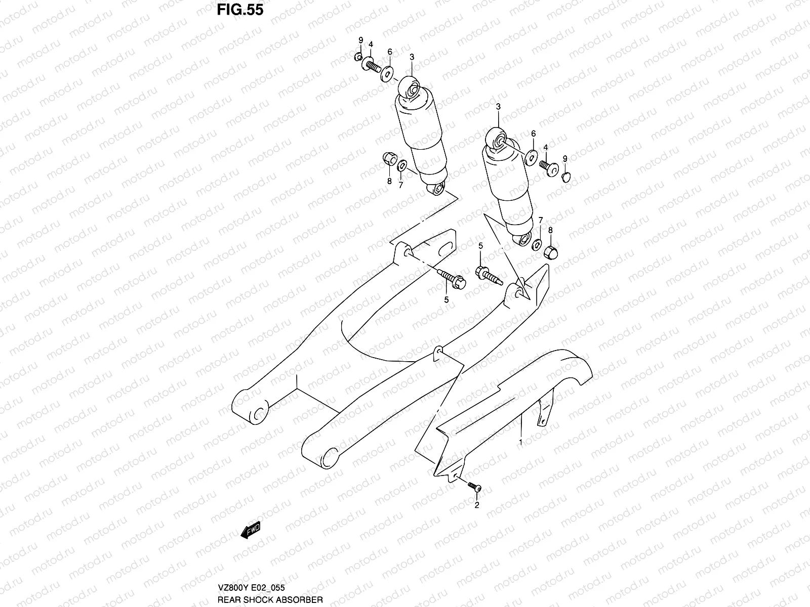 55 - REAR SHOCK ABSORBER