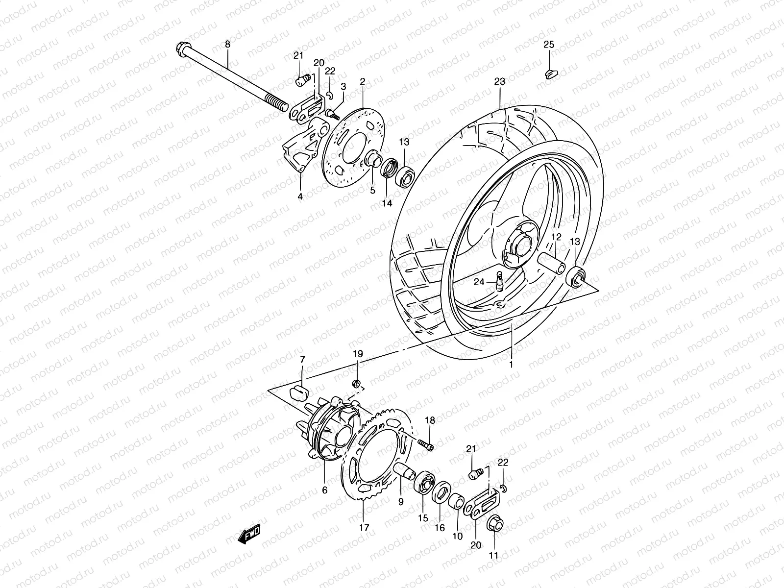 55 - REAR WHEEL