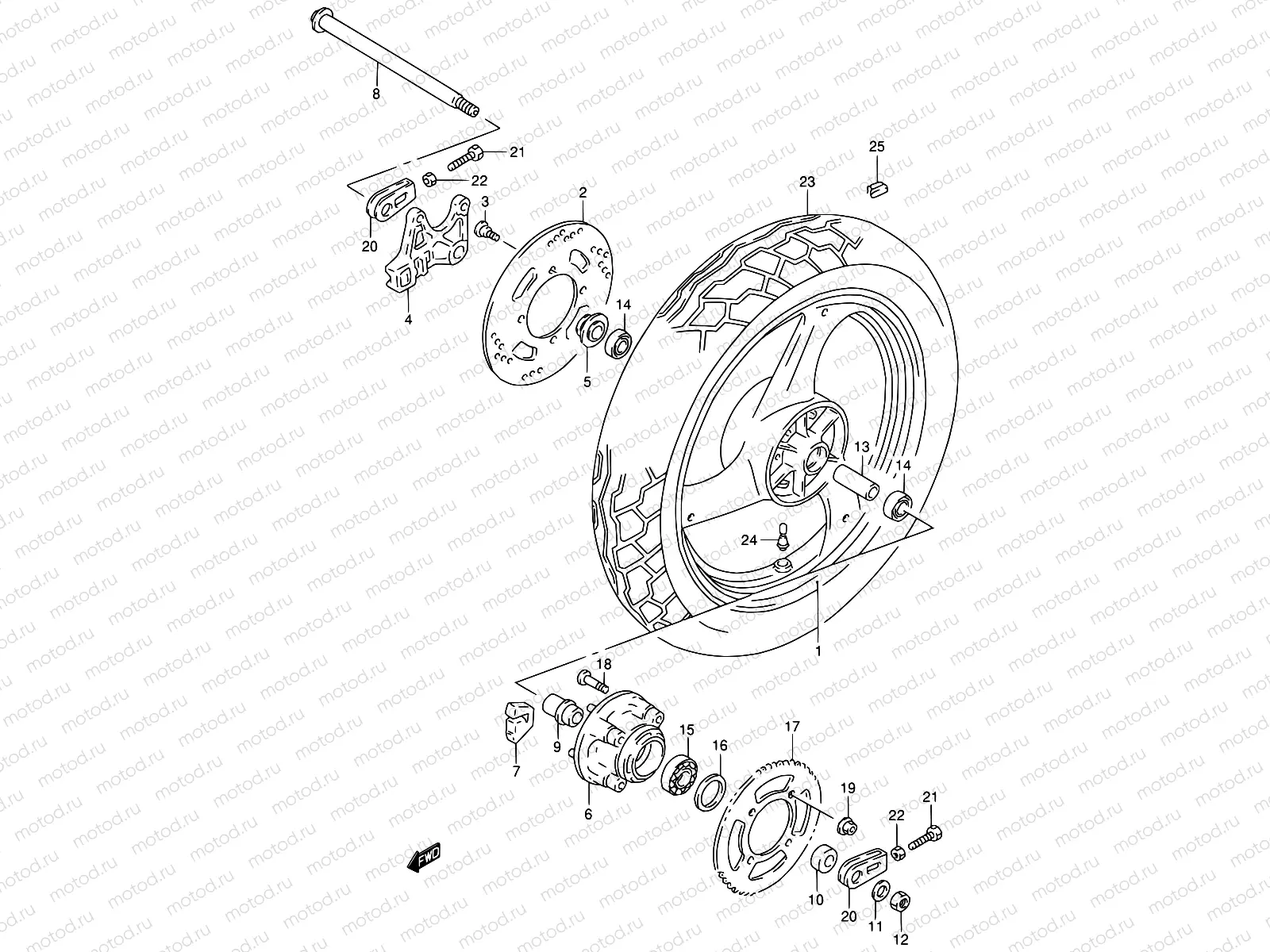 55 - REAR WHEEL