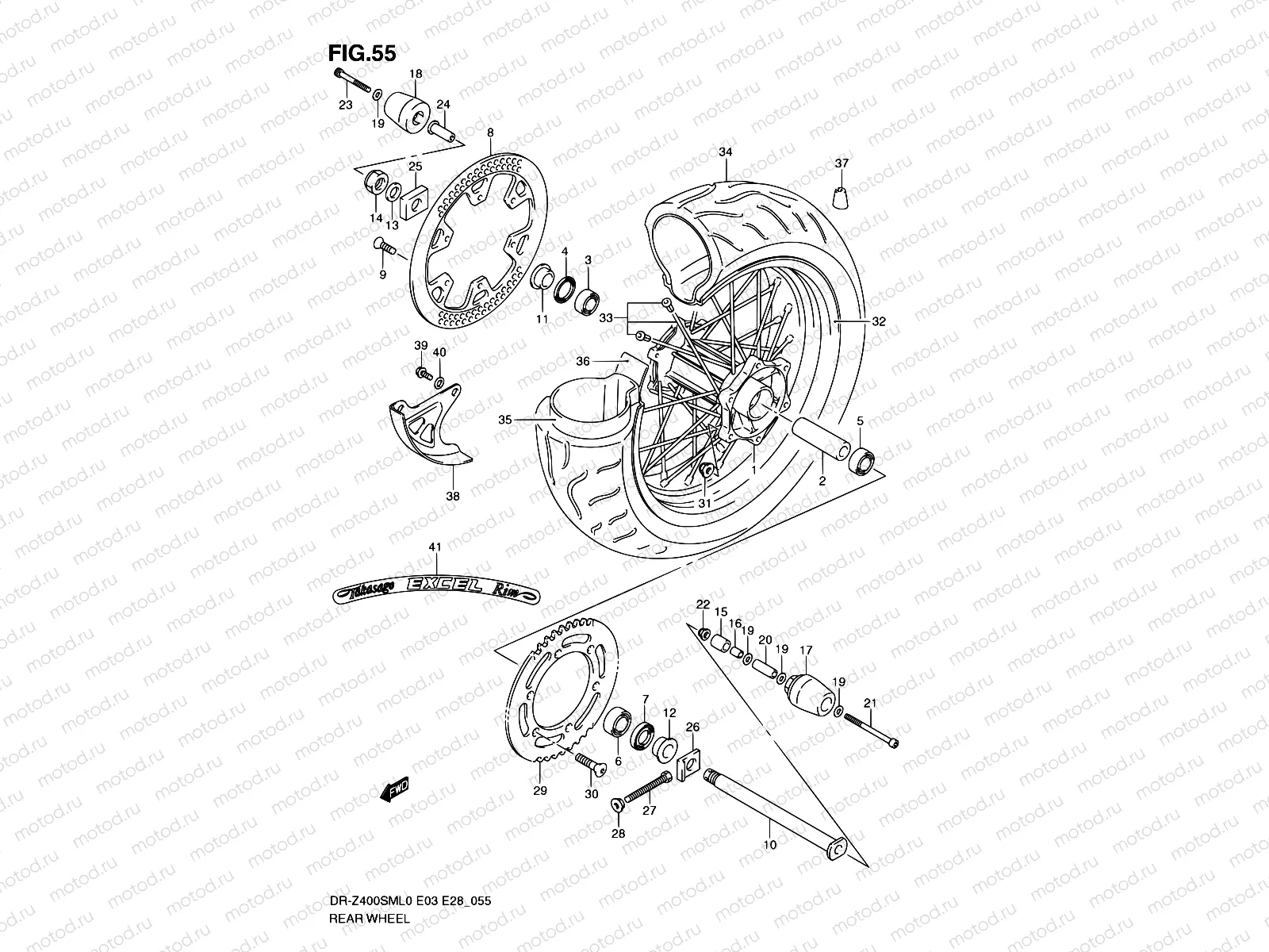 55 - REAR WHEEL