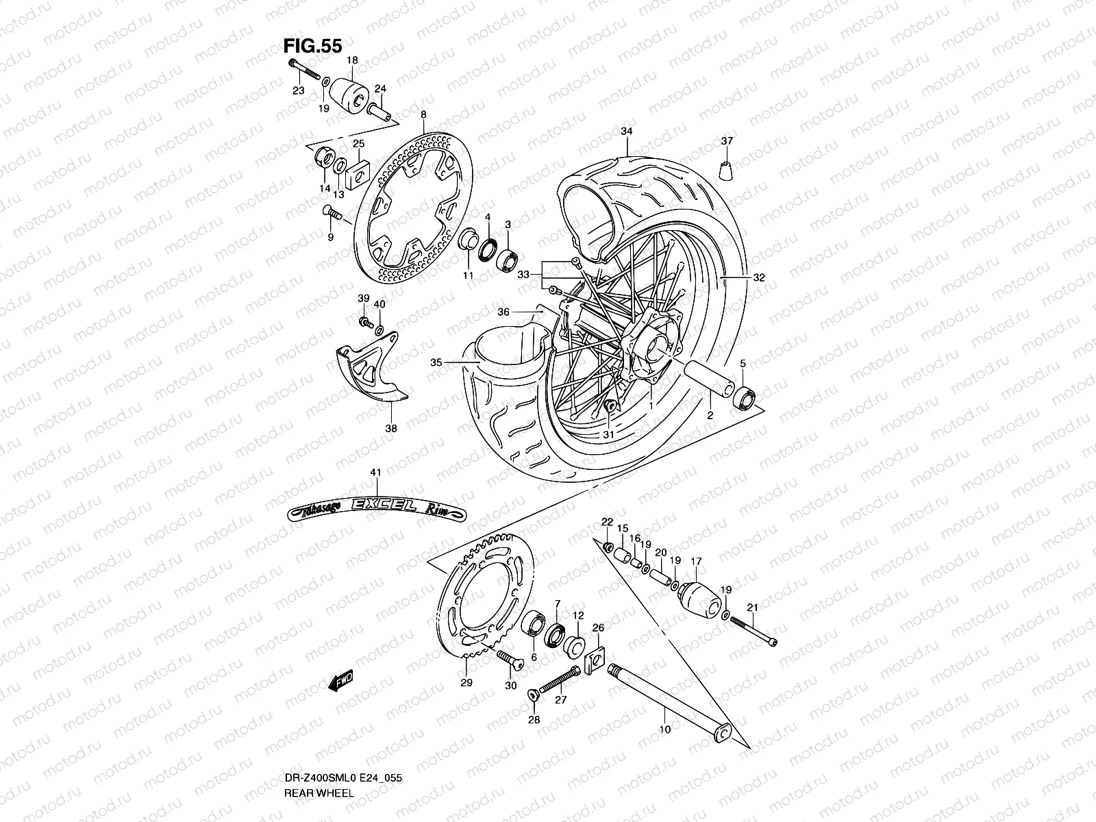 55 - REAR WHEEL