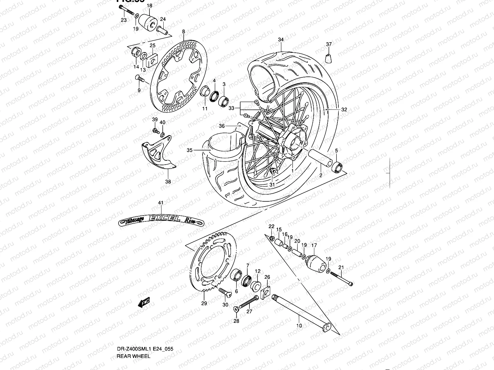 55 - REAR WHEEL