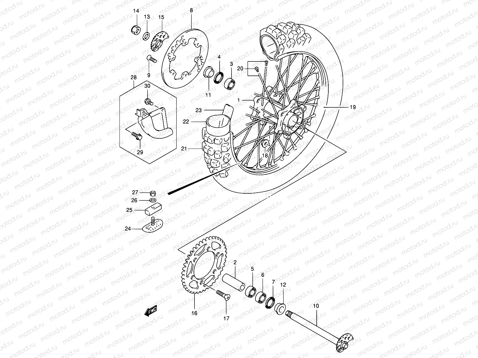 55 - REAR WHEEL