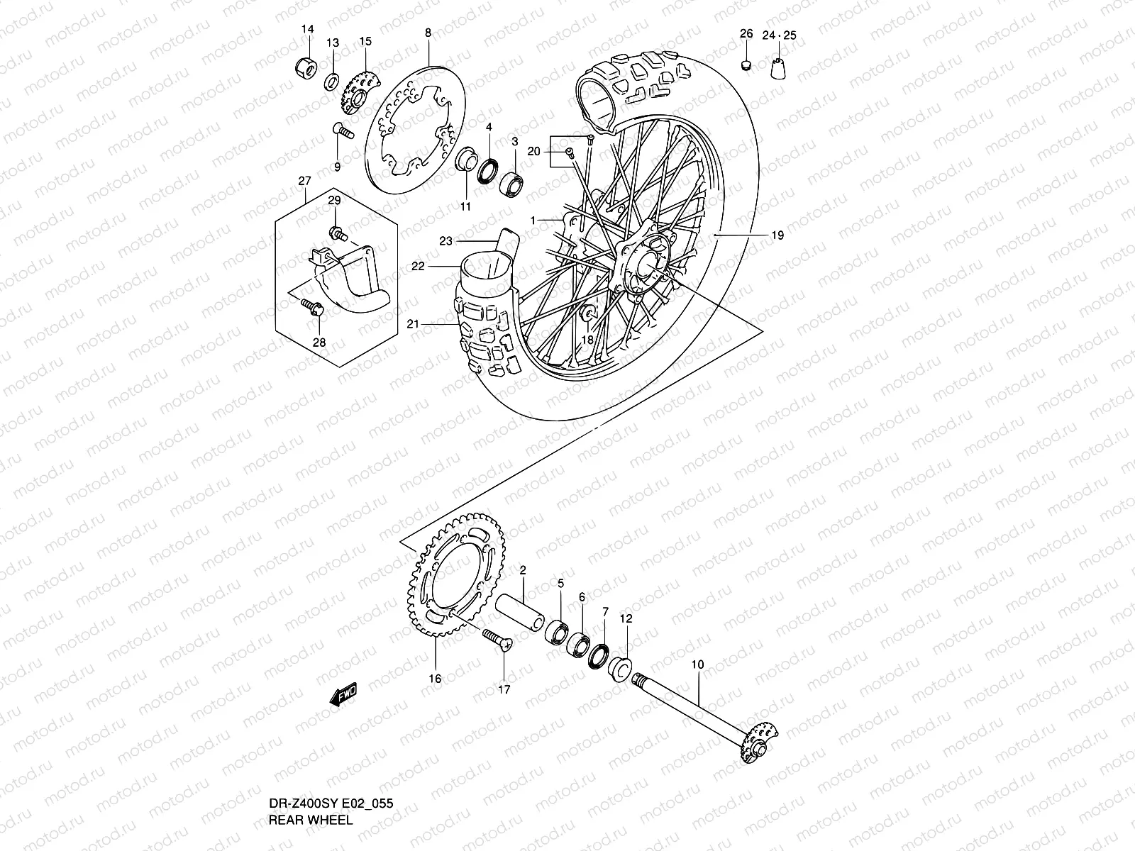 55 - REAR WHEEL