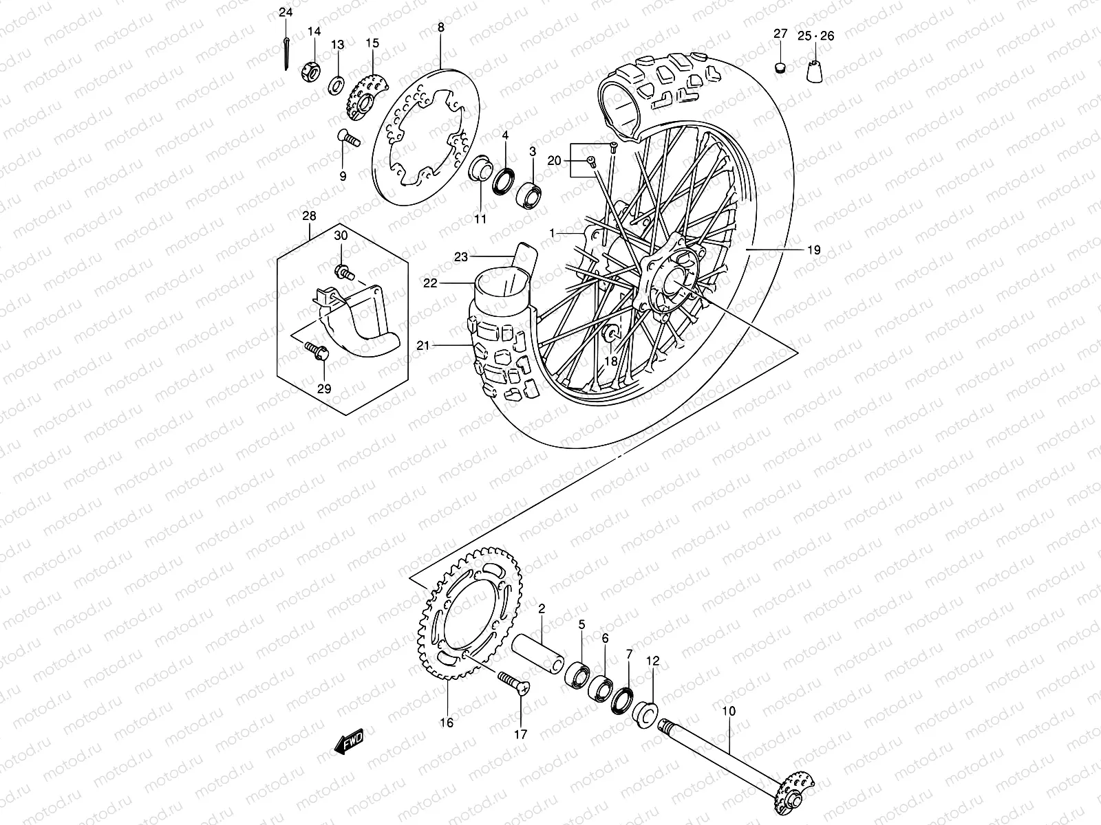 55 - REAR WHEEL