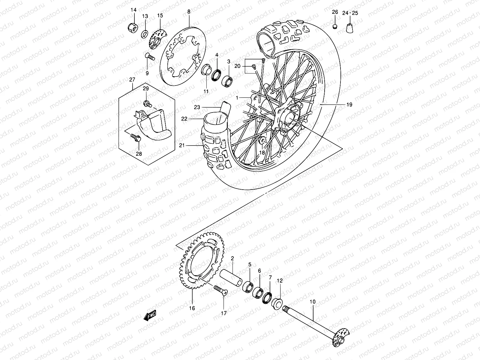 55 - REAR WHEEL