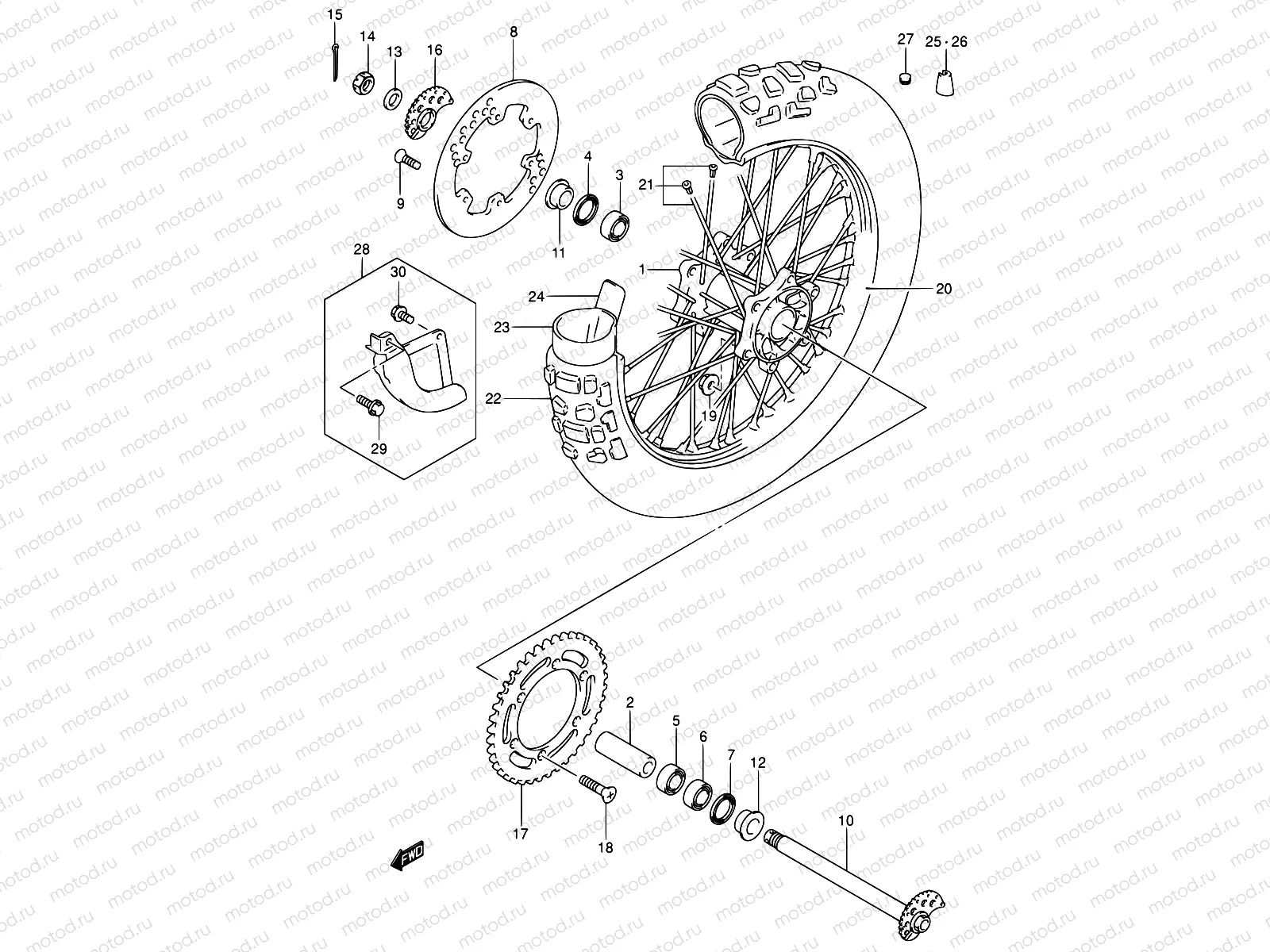 55 - REAR WHEEL