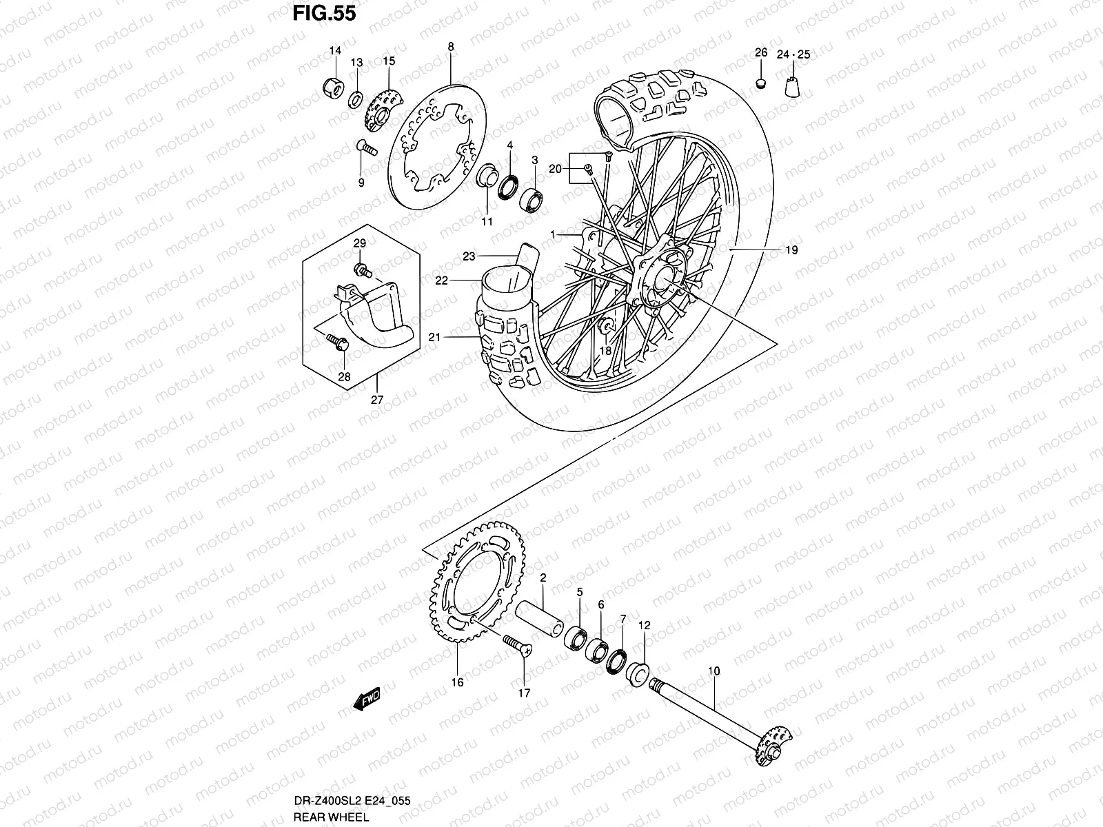 55 - REAR WHEEL