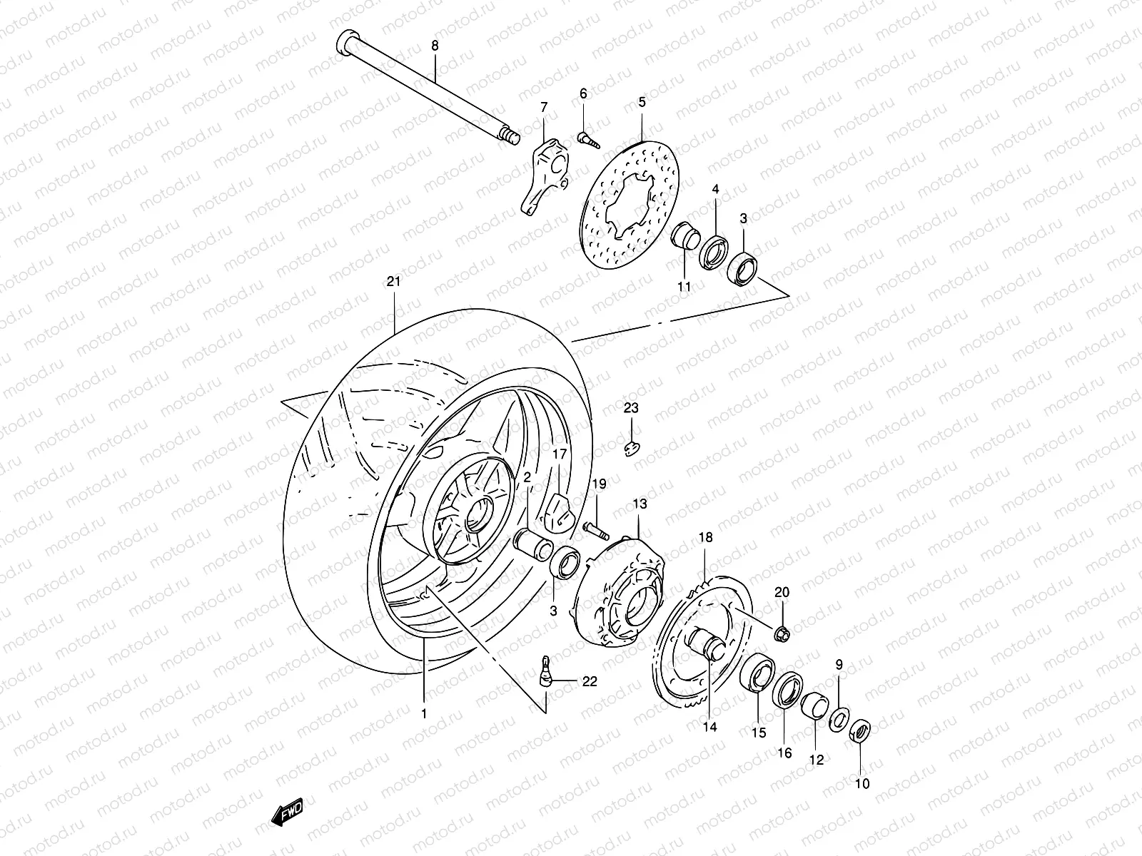 55 - REAR WHEEL