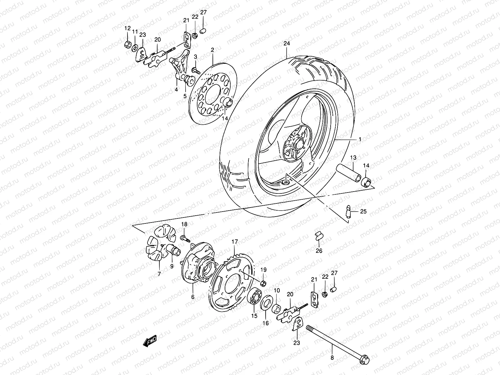 55 - REAR WHEEL