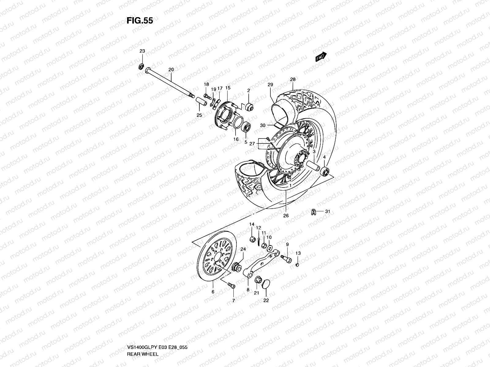 55 - REAR WHEEL