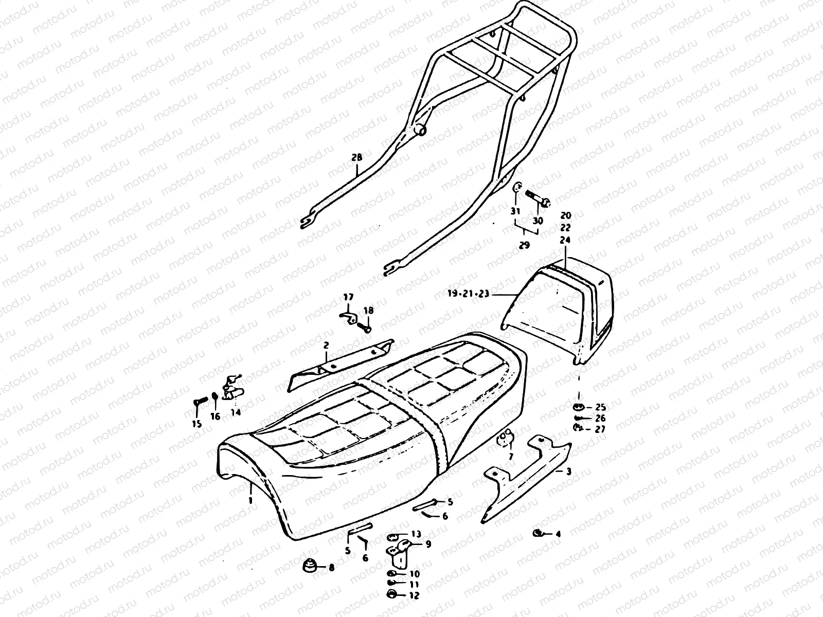 55 - SEAT (MODEL N : F.NO. 107282~)