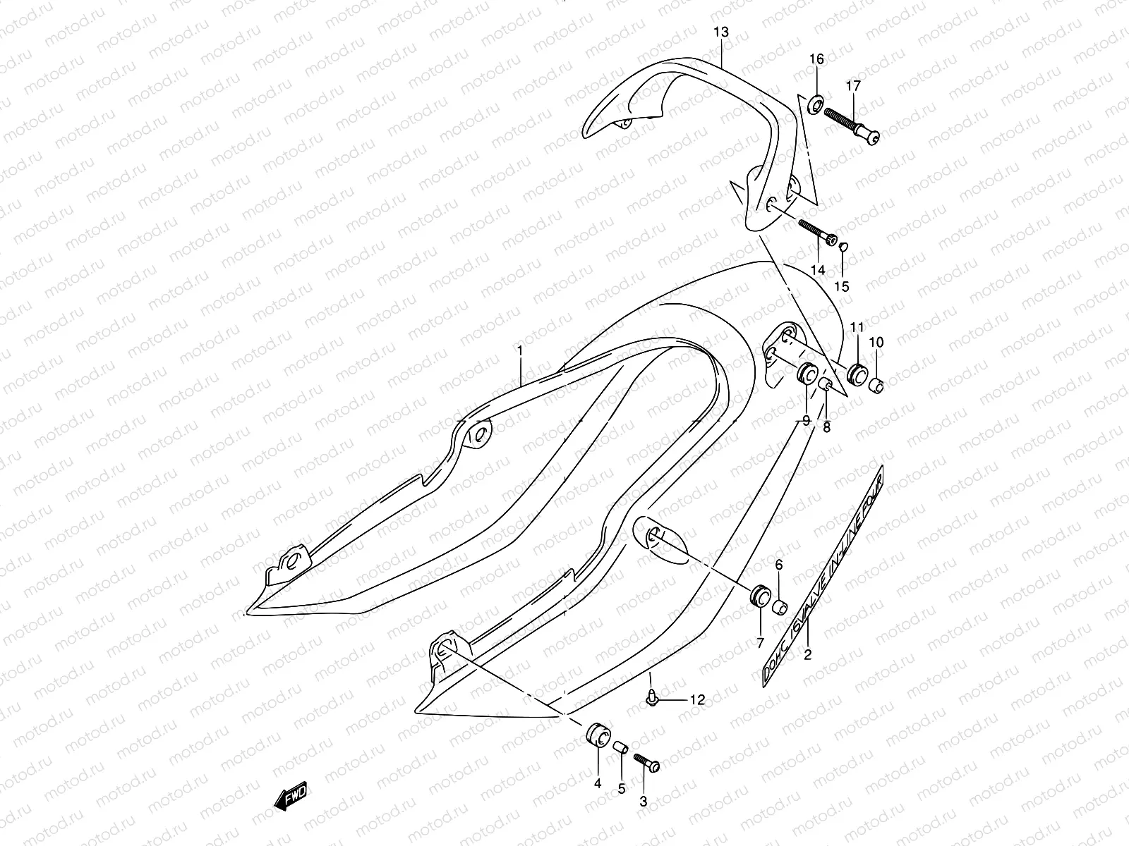55 - SEAT TAIL COVER (GSF1200SK1)