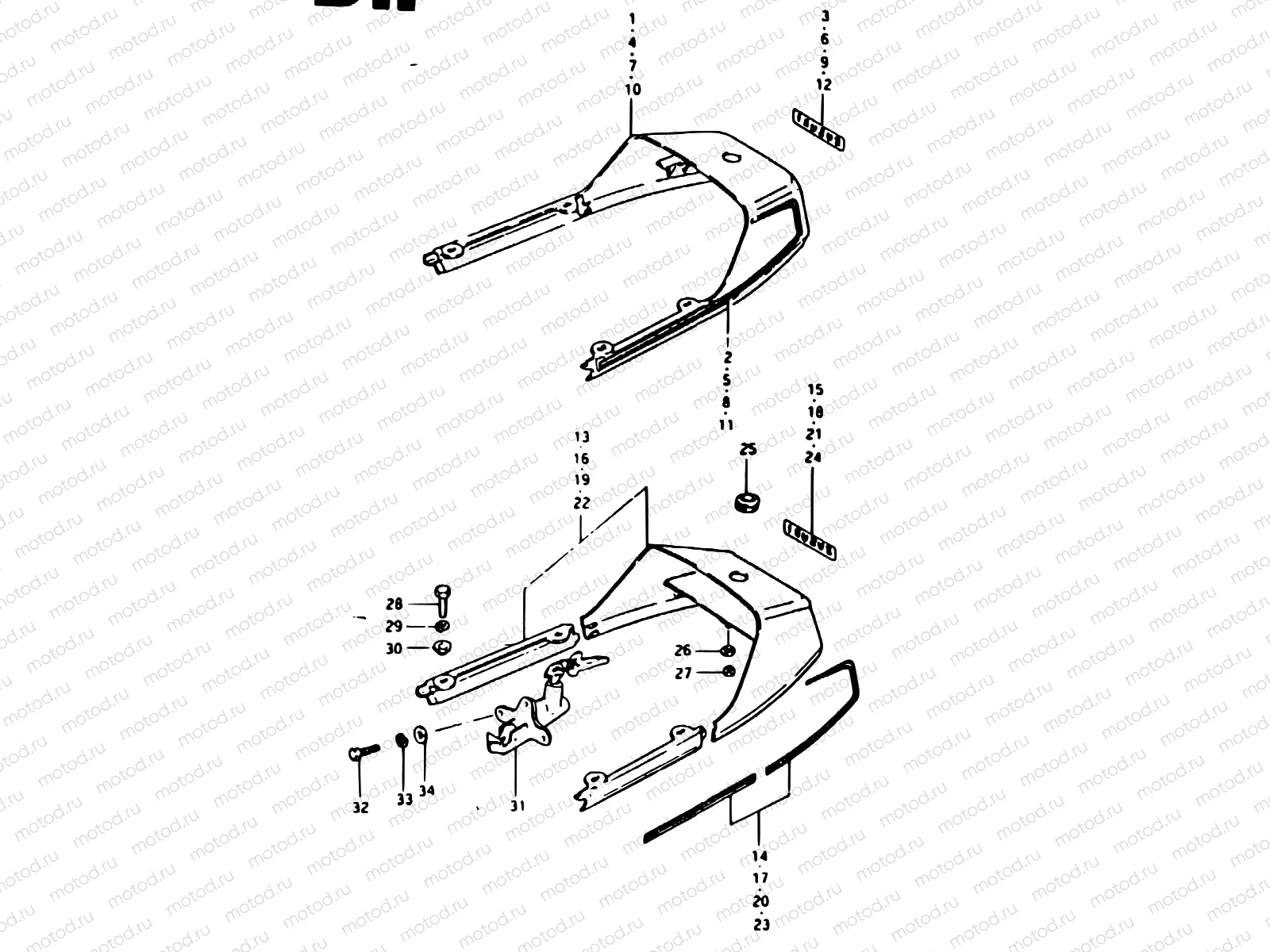 55 - SEAT TAIL COVER (GSX1100T, ET)