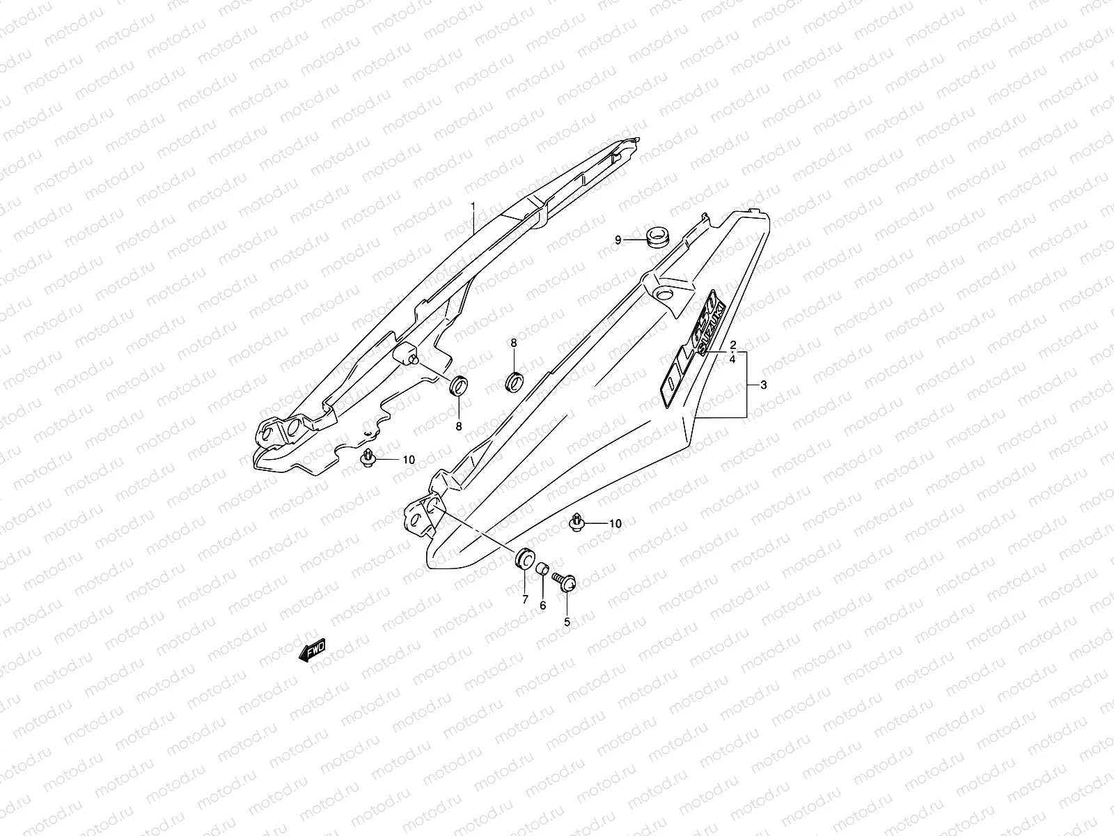 55 - SEAT TAIL COVER (MODEL K4)