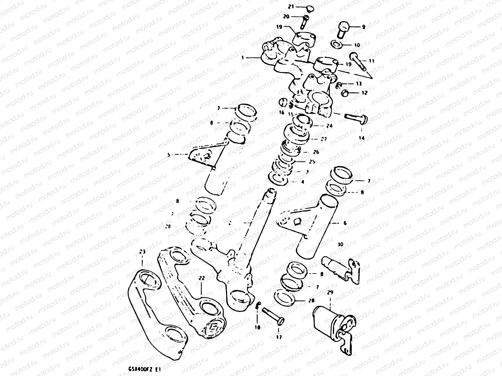 55 - STEERING STEM (MODEL Z)