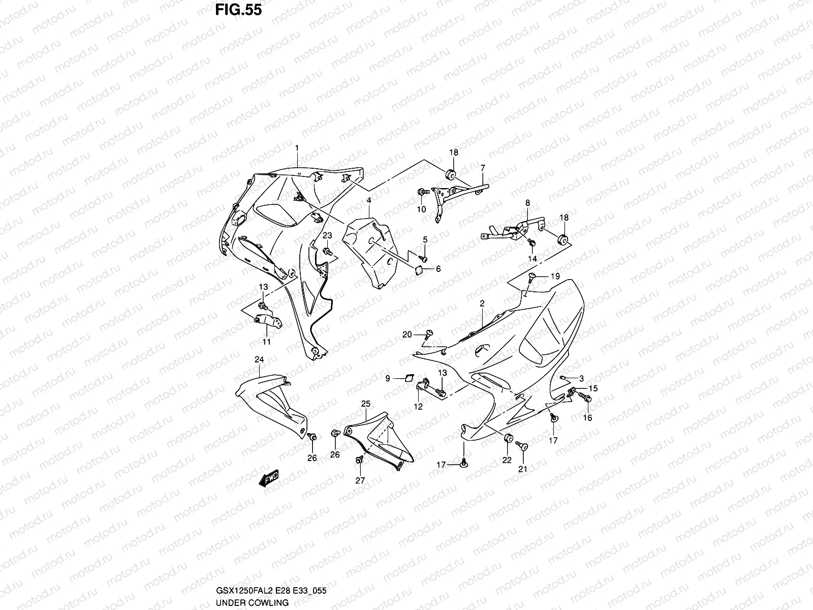 55 - UNDER COWLING (GSX1250FAL2 E28)