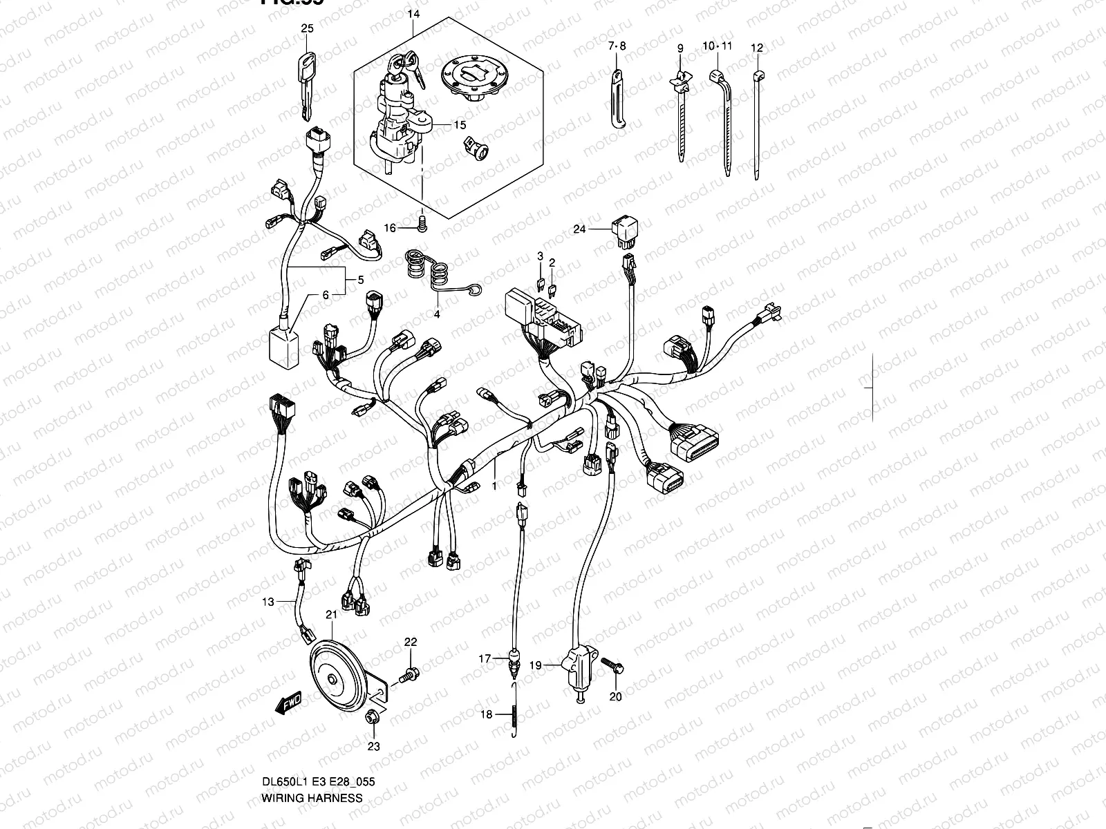 55 - WIRING HARNESS (DL650L1 E33)
