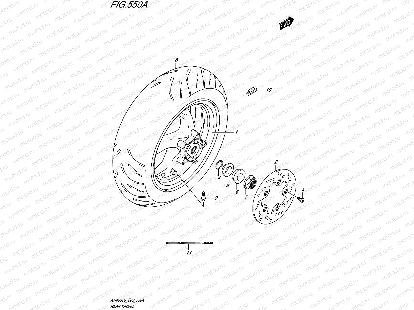 550A - REAR WHEEL (AN400L6 E19)