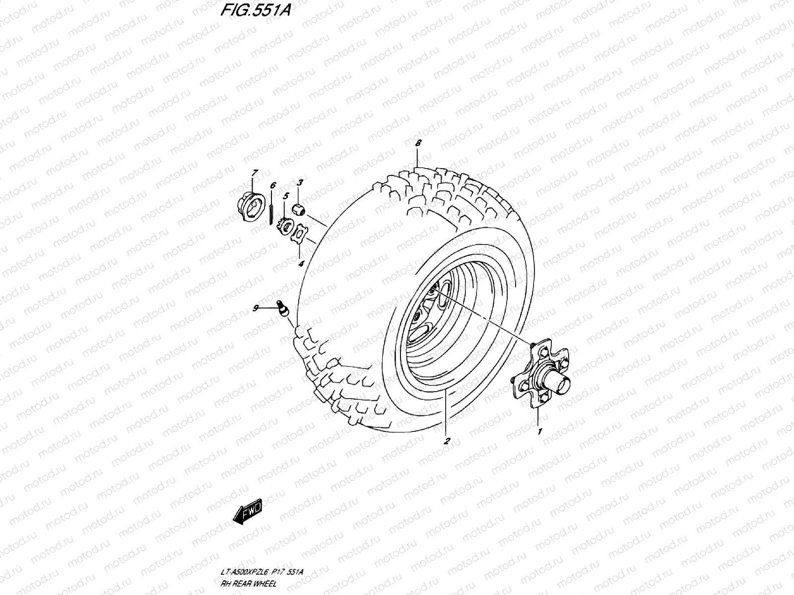 551A - RH REAR WHEEL