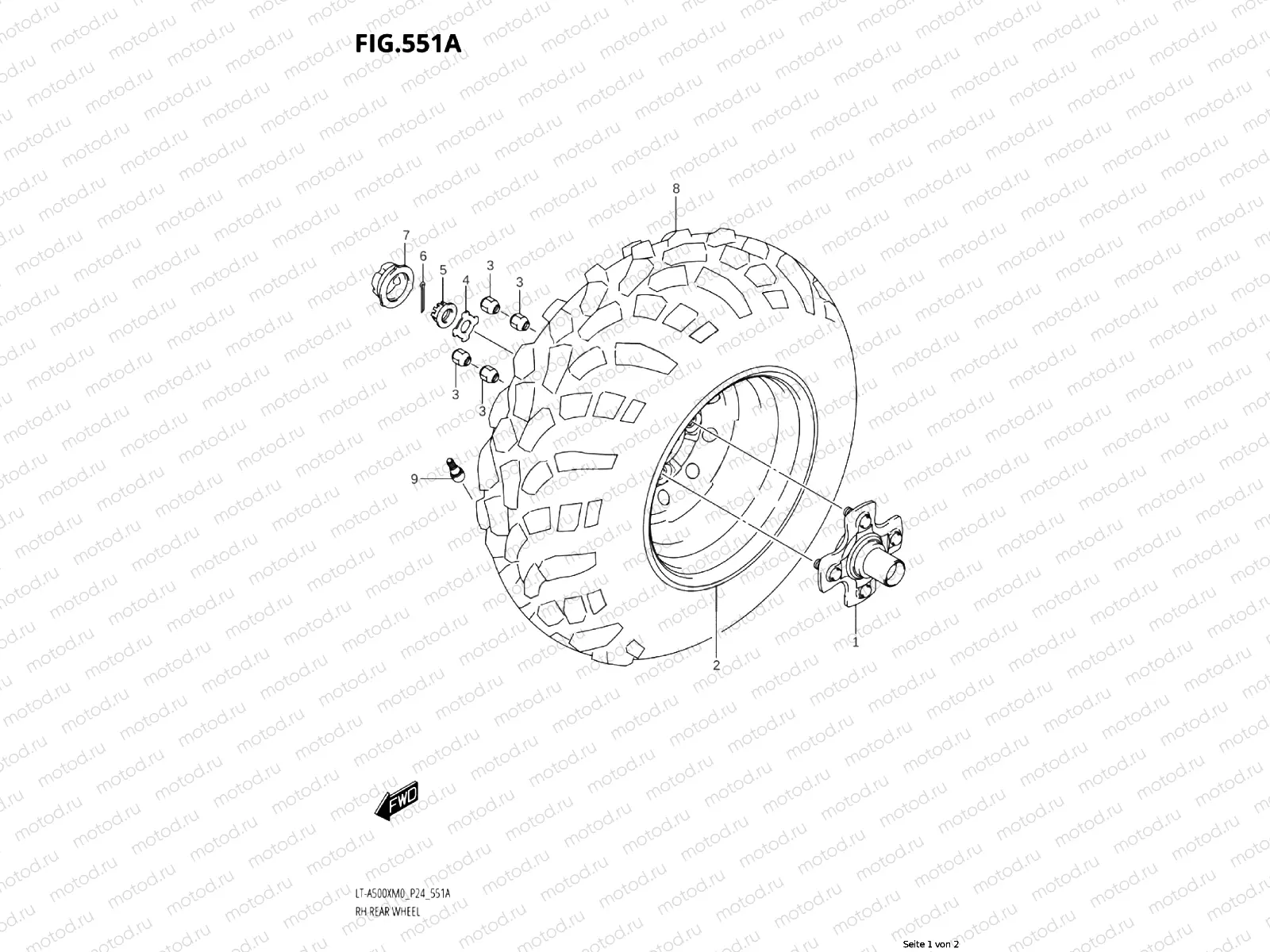 551A - RH REAR WHEEL