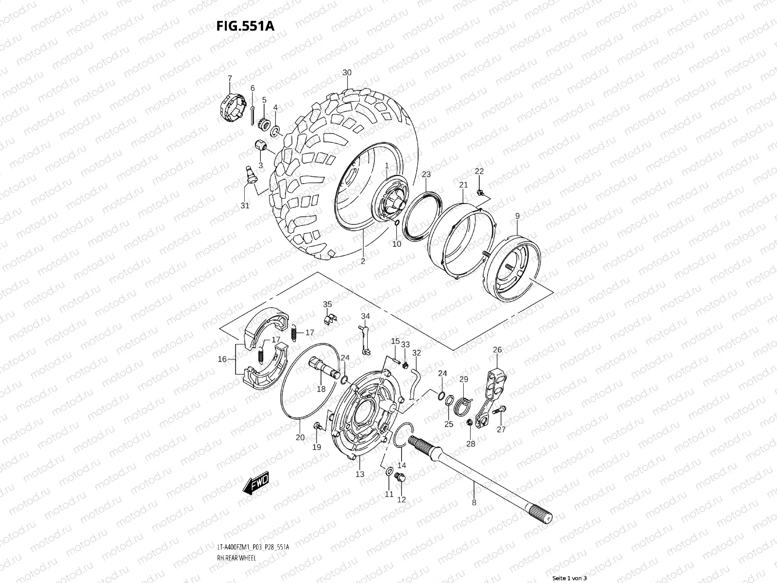 551A - RH REAR WHEEL