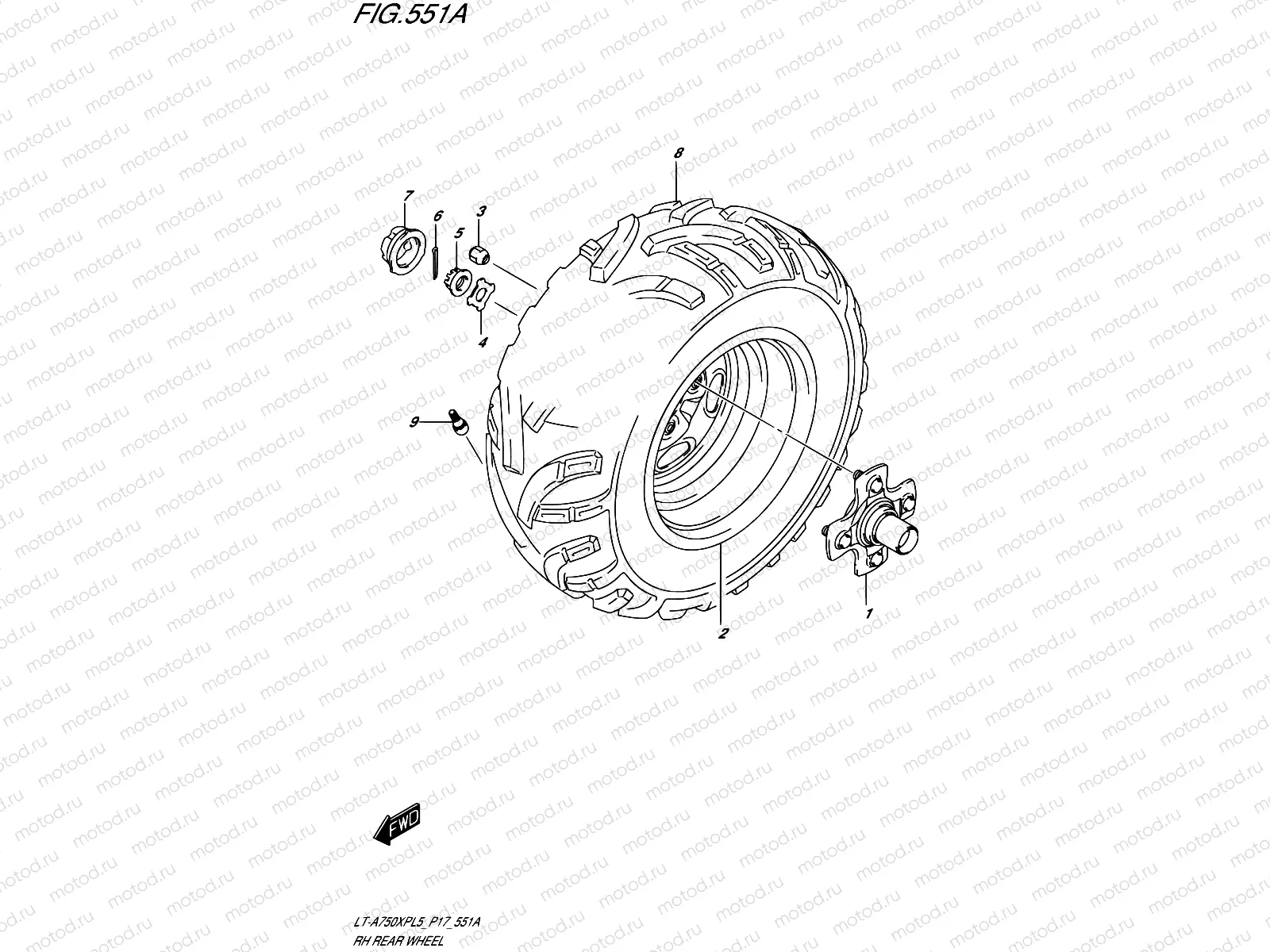 551A - RH REAR WHEEL