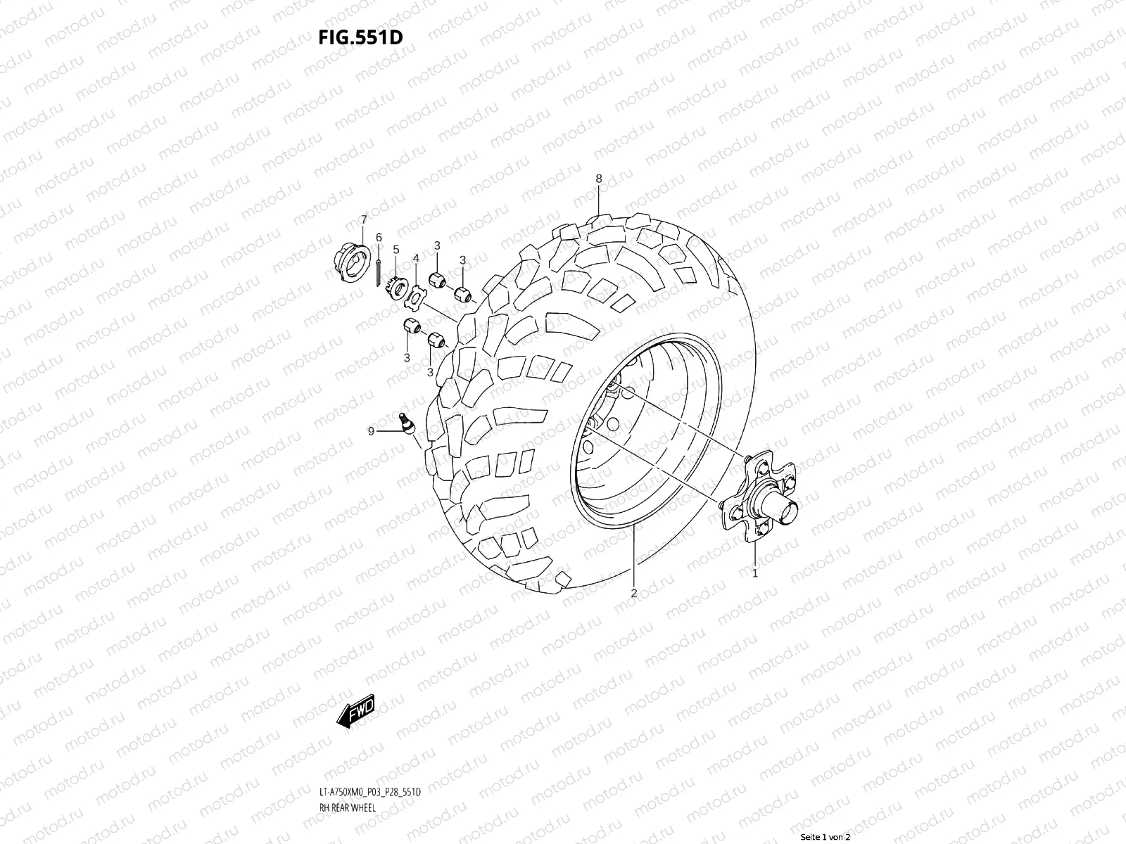 551D - RH REAR WHEEL (LT-A750XP:M0:P03)