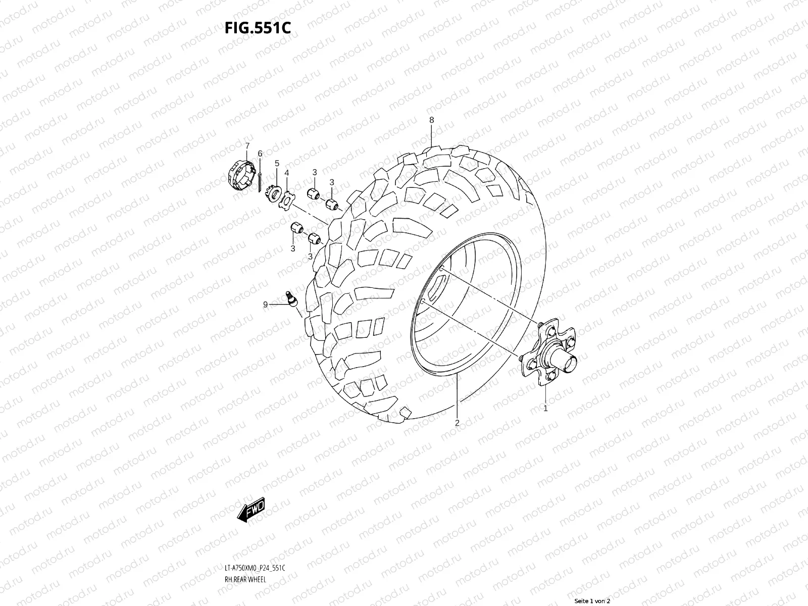 552A - LH REAR WHEEL (LT-A750XM0 P24)