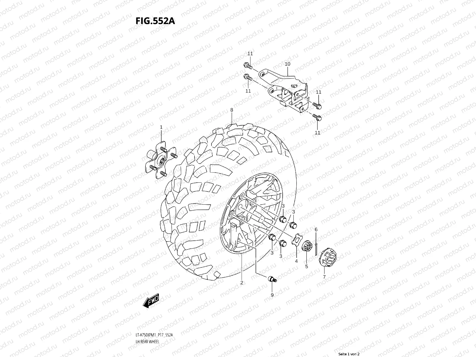 552A - LH REAR WHEEL (LT-A750XPM1 P17)