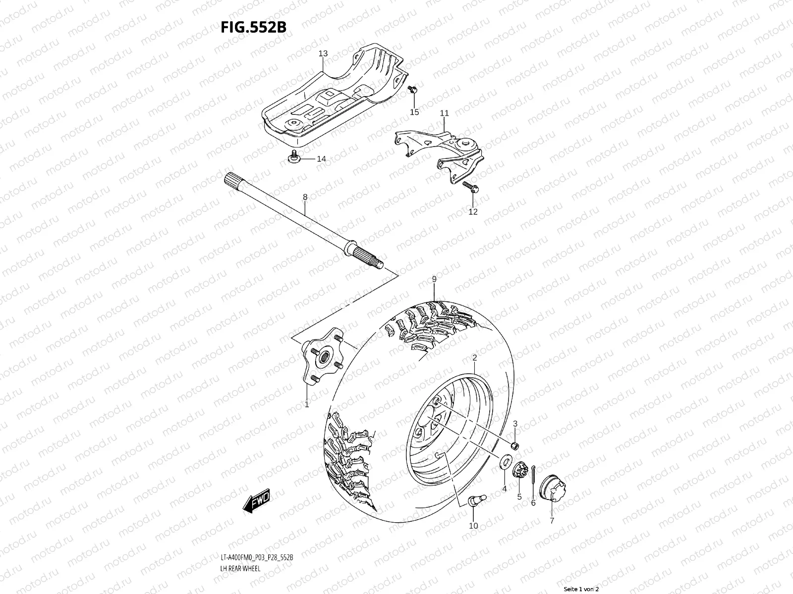 552B - LH REAR WHEEL (LT-A400FM0 P28)