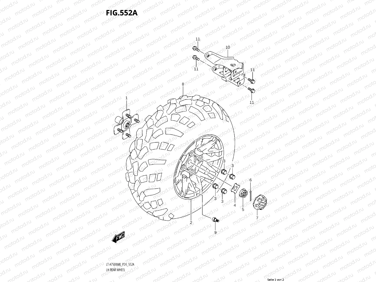 552B - LH REAR WHEEL (LT-A750XPM0 P24)