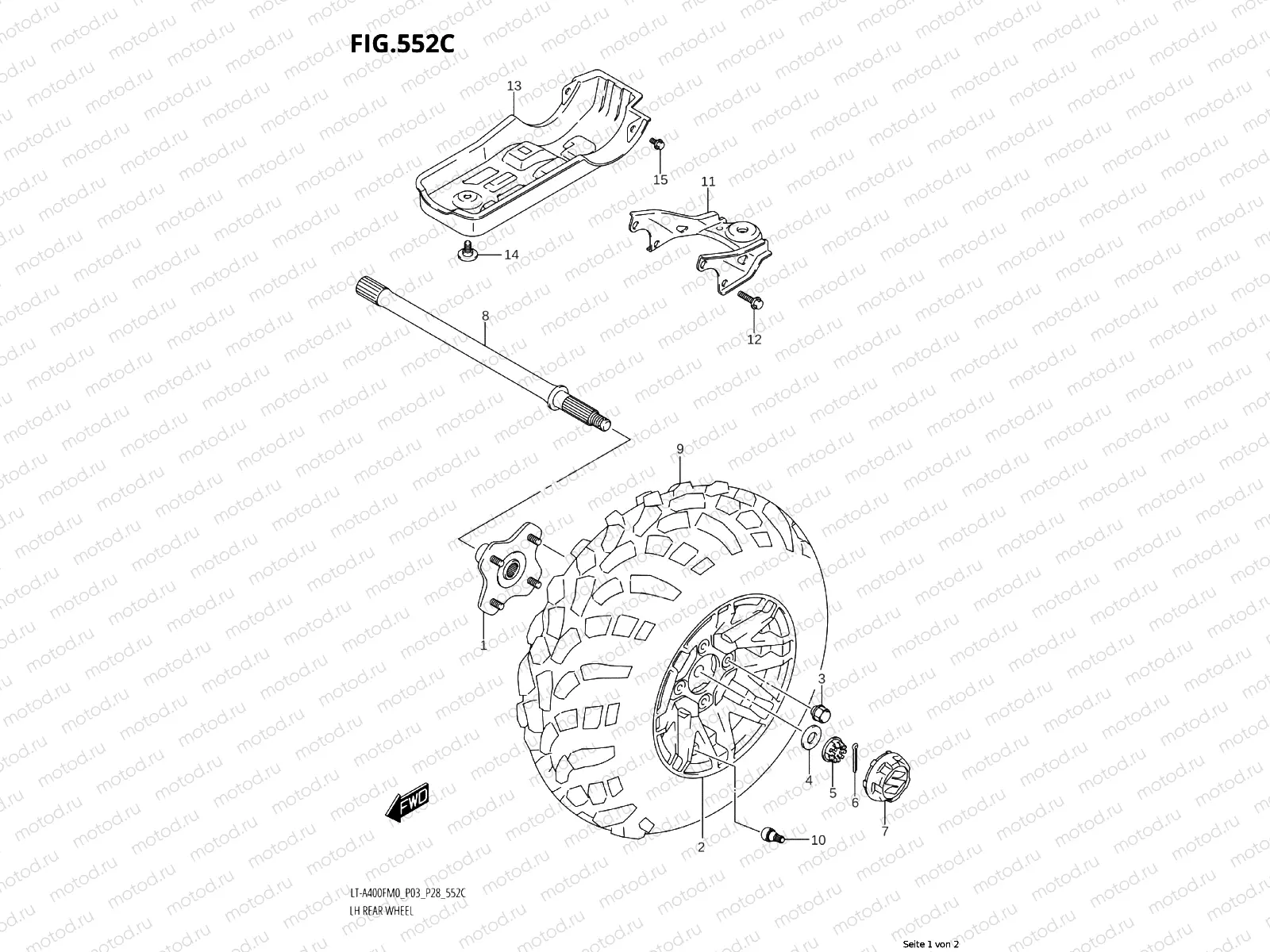 552C - LH REAR WHEEL (LT-A400FZM0 P03)