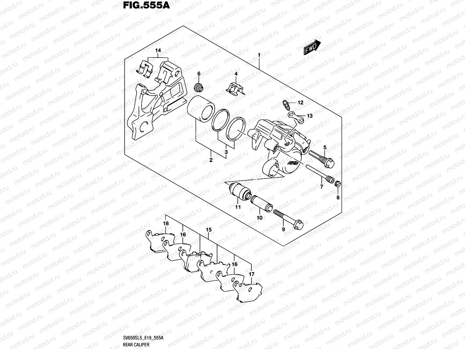 555A - REAR CALIPER