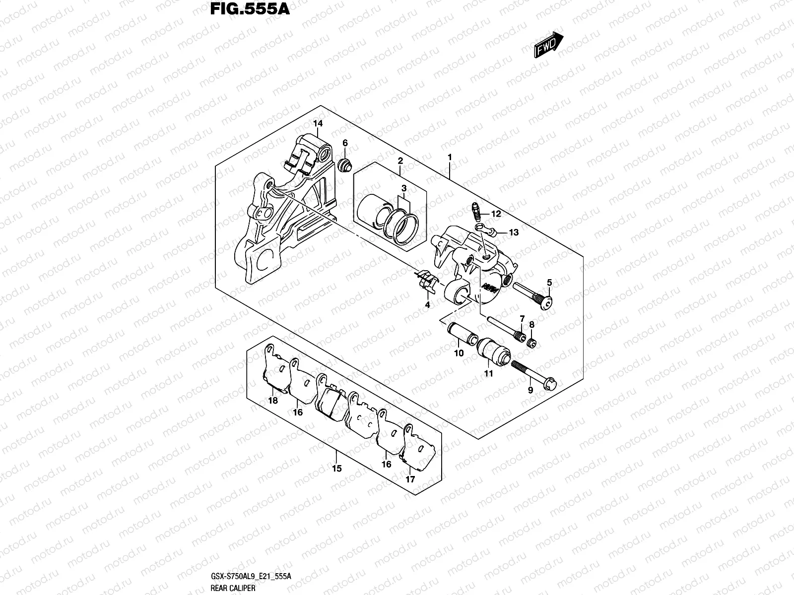 555A - REAR CALIPER