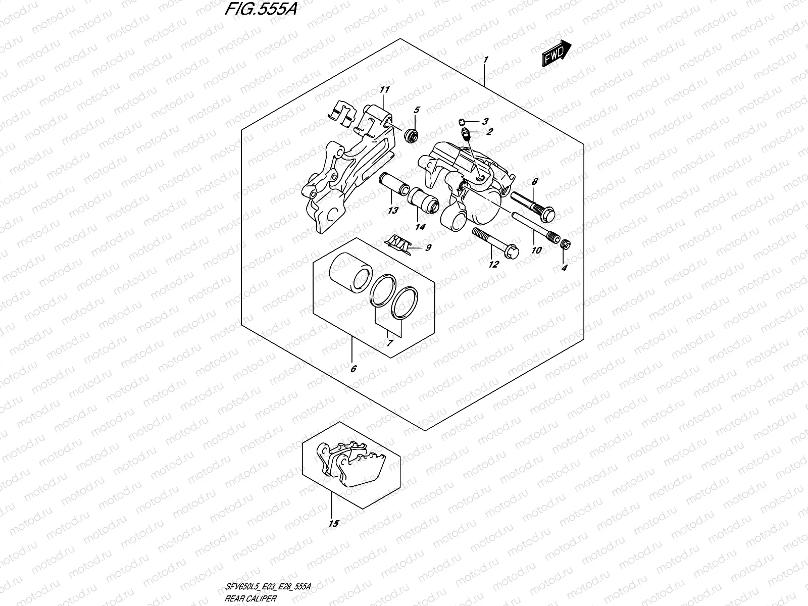 555A - REAR CALIPER (SFV650L5 E03)