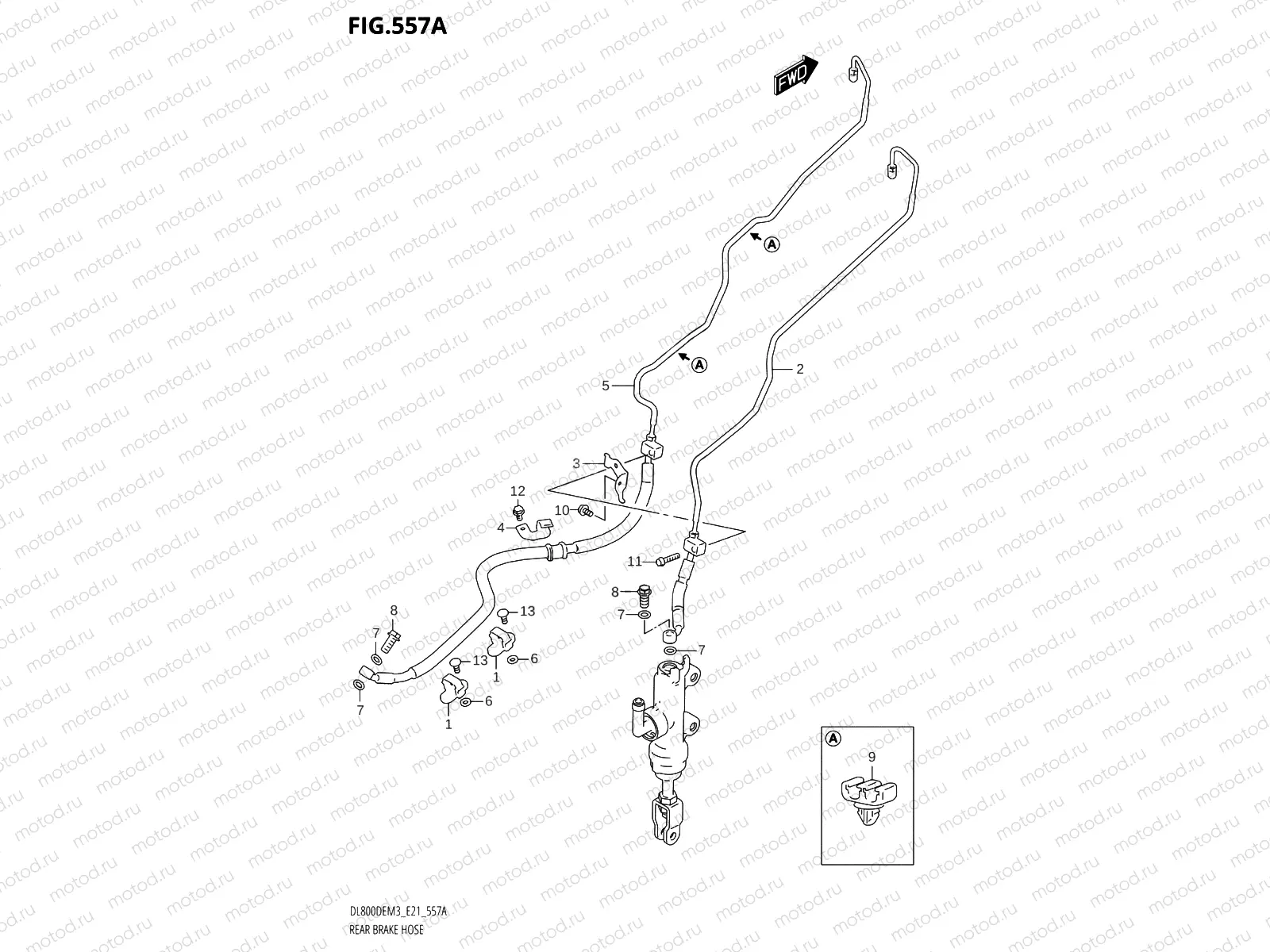 557A - REAR BRAKE HOSE