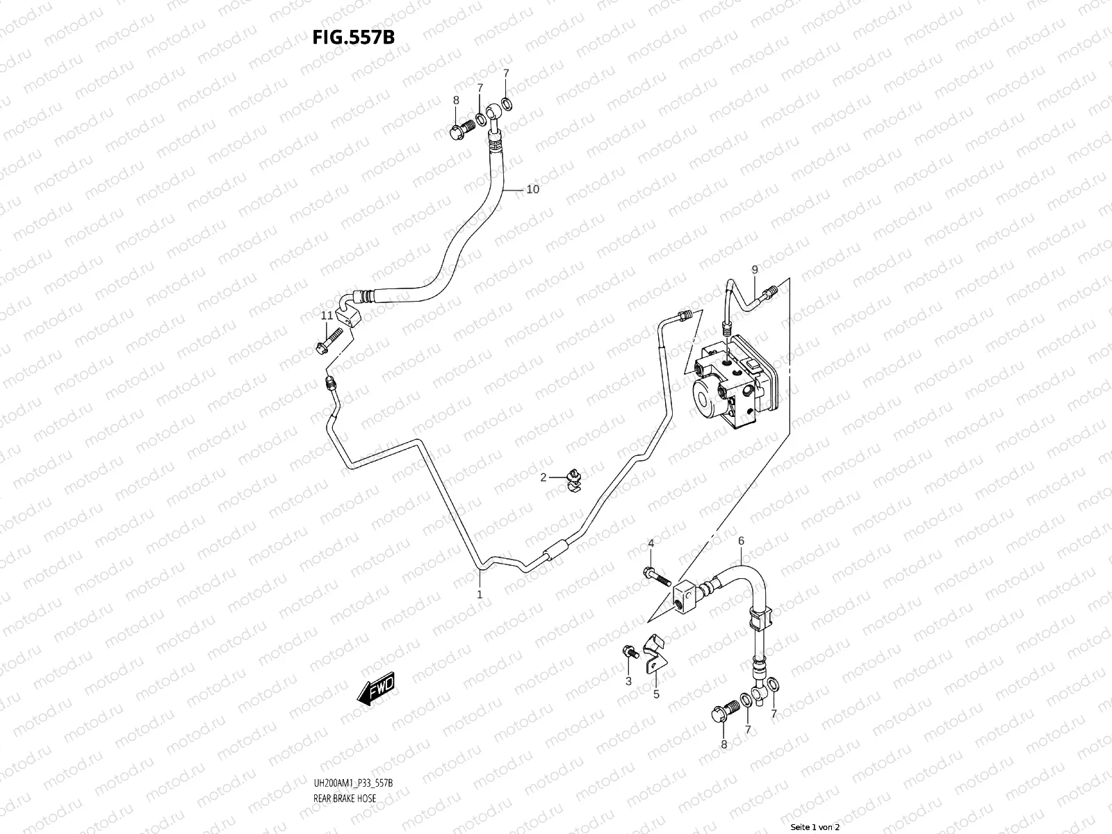 557B - REAR BRAKE HOSE