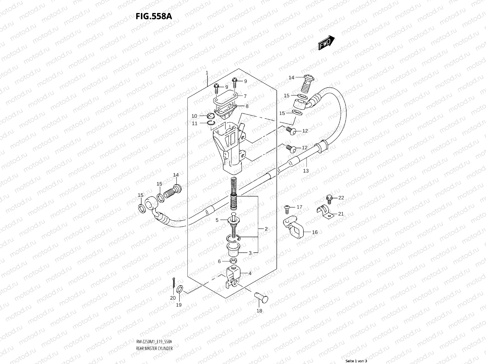 558A - REAR BRAKE MASTER CYLINDER