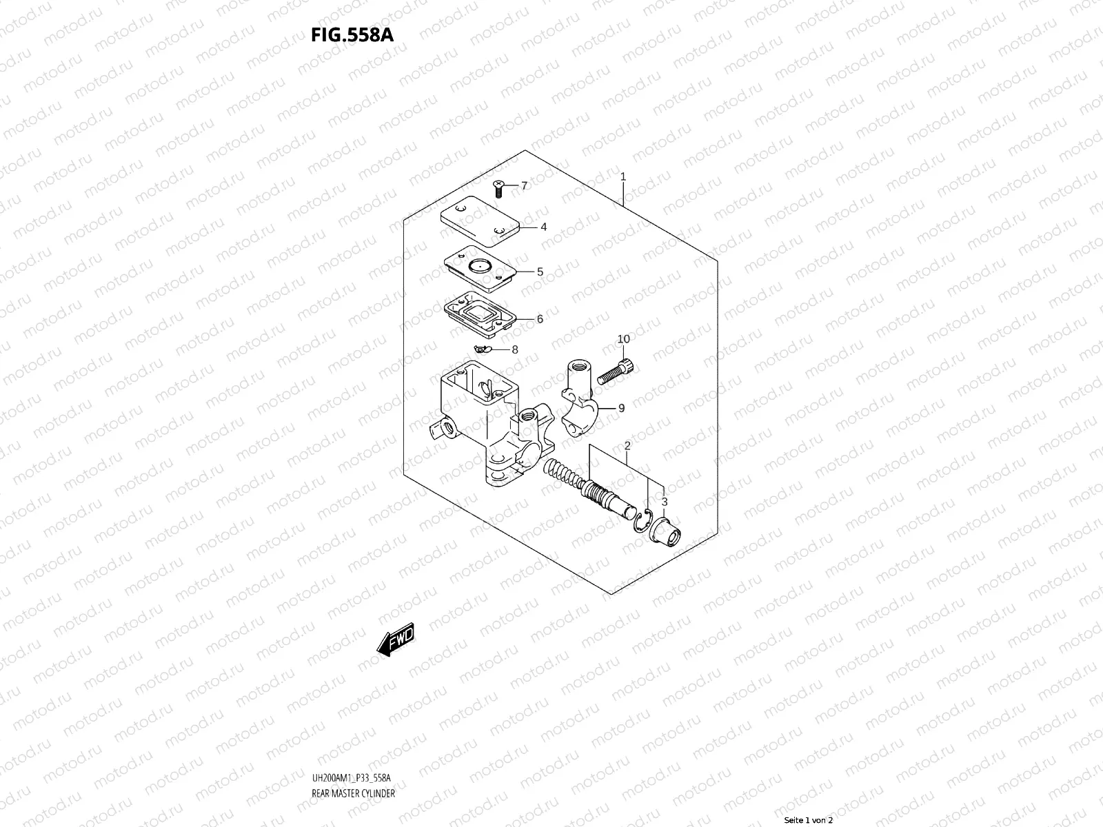 558A - REAR BRAKE MASTER CYLINDER
