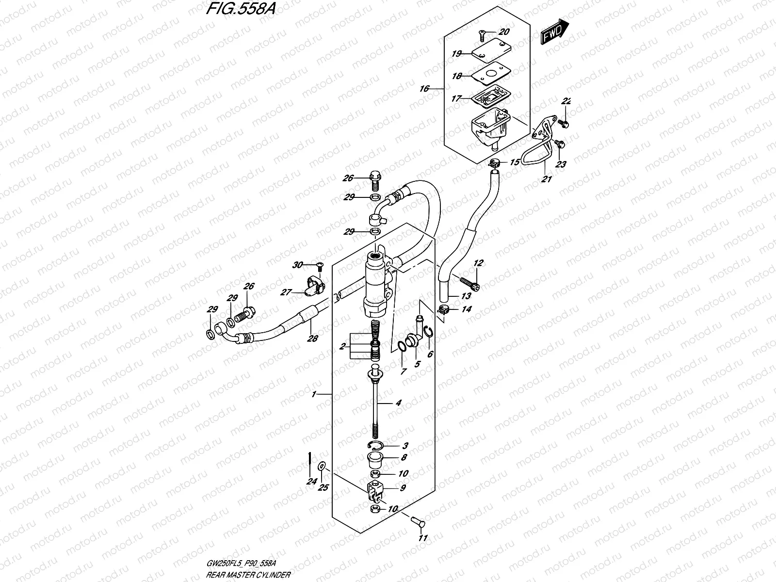 558A - REAR MASTER CYLINDER